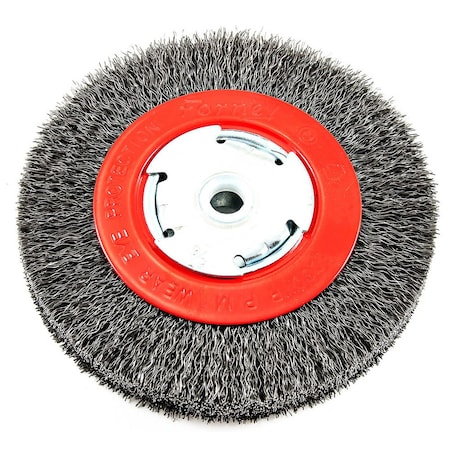 Forney Wire Wheel, Crimped, 6 in x .014 in x 1/2 in - 5/8 in Arbor 72752